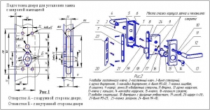 Замок врезной кнопочный БЗАЛ ШО-25 (ЗВ4Д)